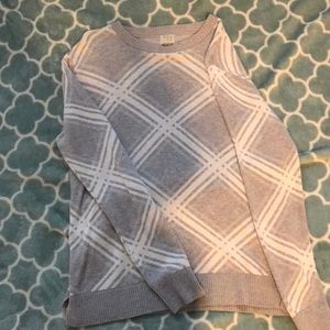 Grey and white sweater
